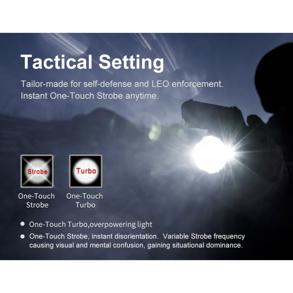 Klarus XT21X Pro Tactical Flashlight - 4 400 lumen