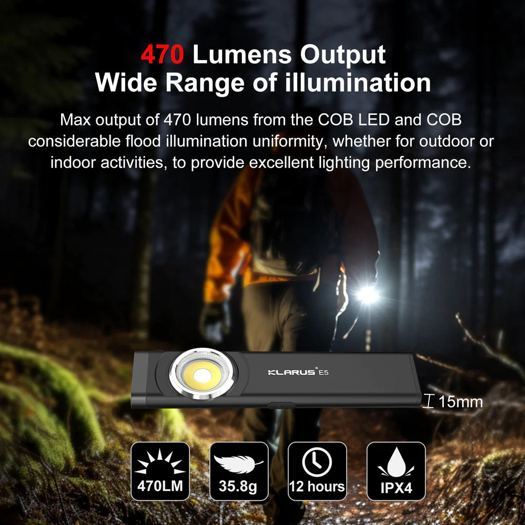 Klarus E5 - 470 lumen