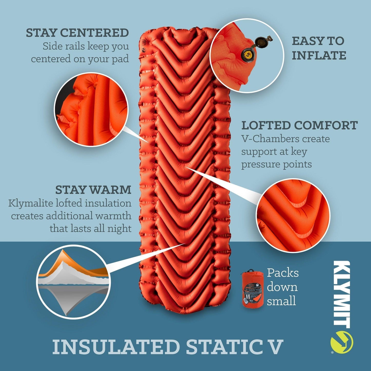 Klymit Insulated Static V (Liggunderlag etc) från Klymit. | TacNGear - Utrustning för polis och militär och outdoor.