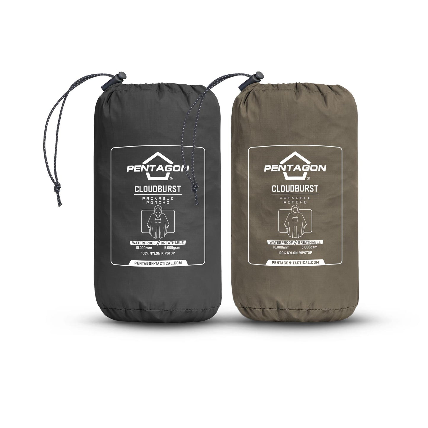 Pentagon Cloudburst Packable Rain Poncho