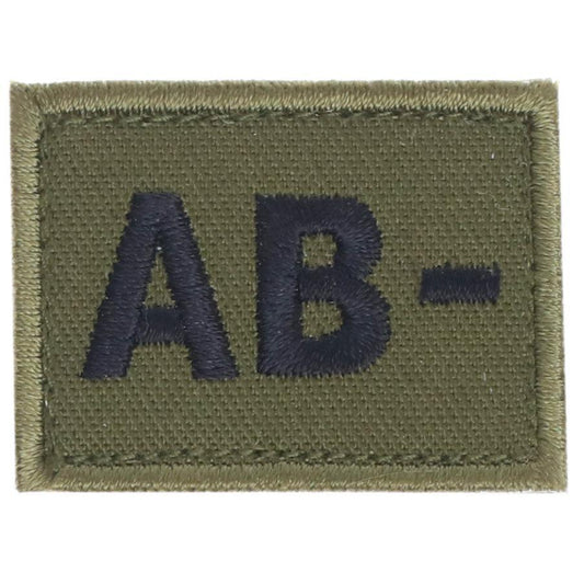 Blodgruppsmärke AB- (Märken) från Hildeq. Oliv | TacNGear - Utrustning för polis och militär och outdoor.