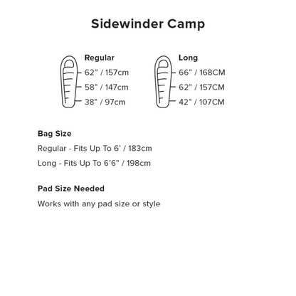 Big Agnes - Sidewinder Camp 20 (FireLine Eco) (Sovsäckar, Kuddar & Täcken) från Big Agnes. | TacNGear - Utrustning för polis och militär och outdoor.