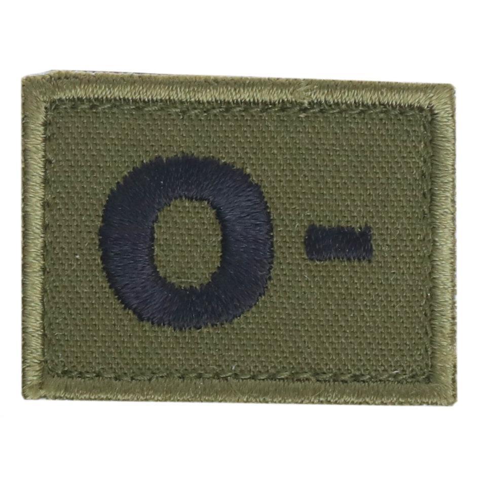 Blodgruppsmärke 0- (Märken) från Hildeq. Oliv | TacNGear - Utrustning för polis och militär och outdoor.