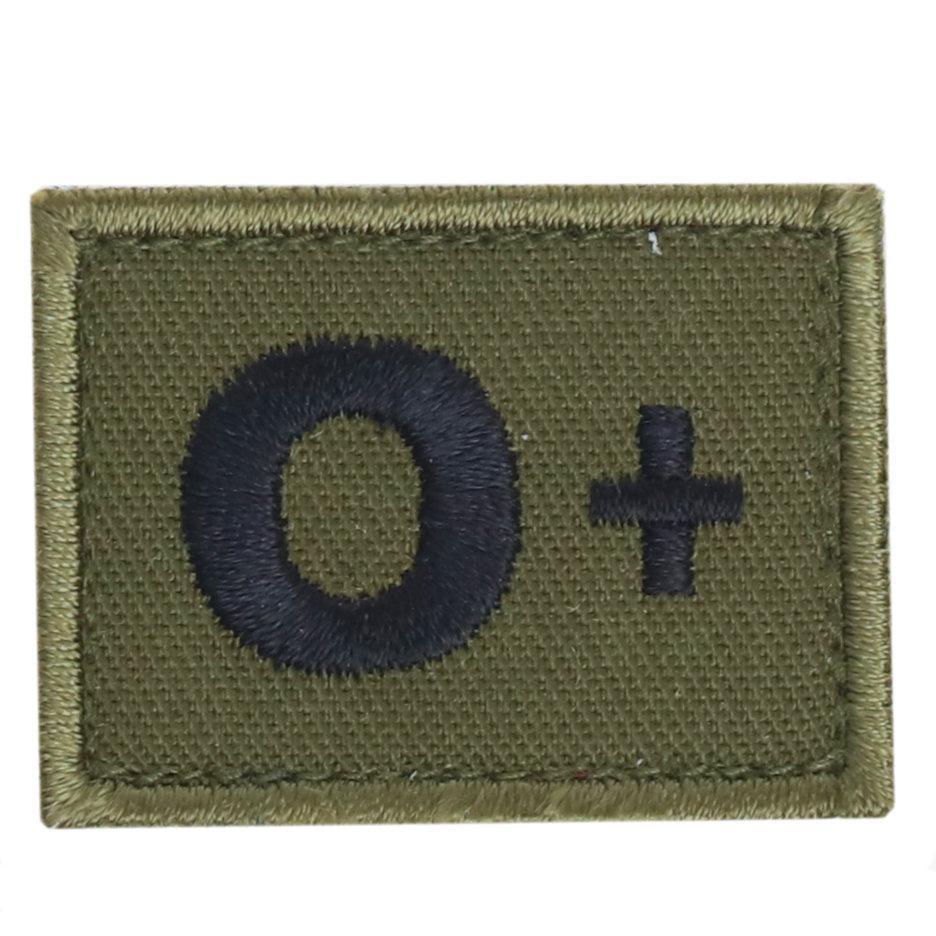 Blodgruppsmärke 0+ (Märken) från Hildeq. Oliv | TacNGear - Utrustning för polis och militär och outdoor.