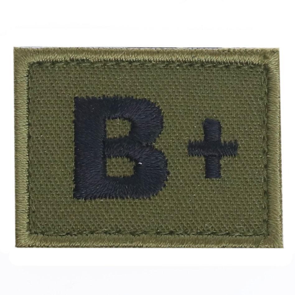 Blodgruppsmärke B+ (Märken) från Hildeq. Oliv | TacNGear - Utrustning för polis och militär och outdoor.