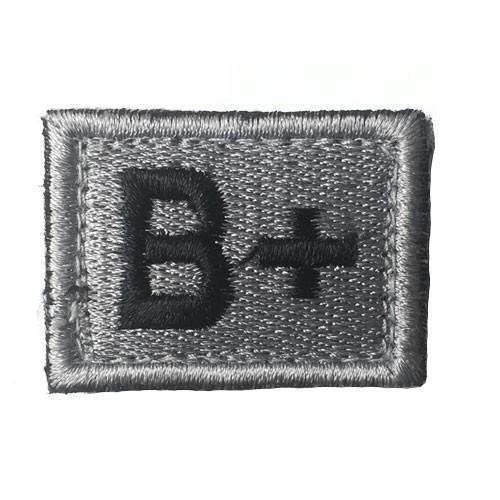 Blodgruppsmärke B+ (Märken) från Hildeq. Grå | TacNGear - Utrustning för polis och militär och outdoor.
