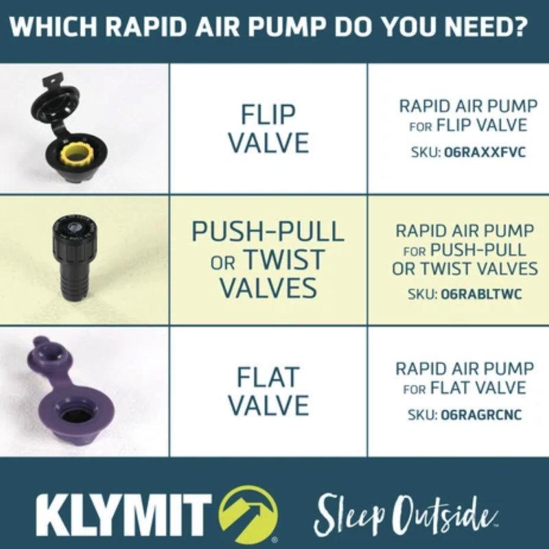 Klymit Rapid Air Pump for Flat Valve (Liggunderlag) från Klymit. | TacNGear - Utrustning för polis och militär och outdoor.