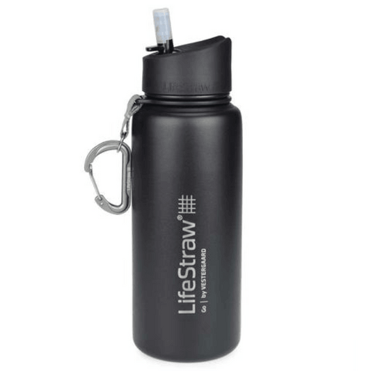 Lifestraw Go Stainless Steel (Vattenrening) från LifeStraw. Svart | TacNGear - Utrustning för polis och militär och outdoor.