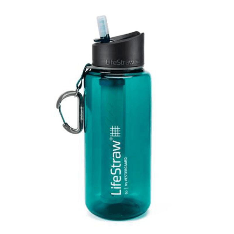 Lifestraw Go Water Filter Bottle 1L (Vattenrening) från LifeStraw. Dark Teal | TacNGear - Utrustning för polis och militär och outdoor.