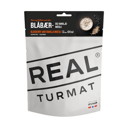 Real Turmat Blåbär och Vaniljmüsli (Ätbart) från Real Turmat. | TacNGear - Utrustning för polis och militär och outdoor.