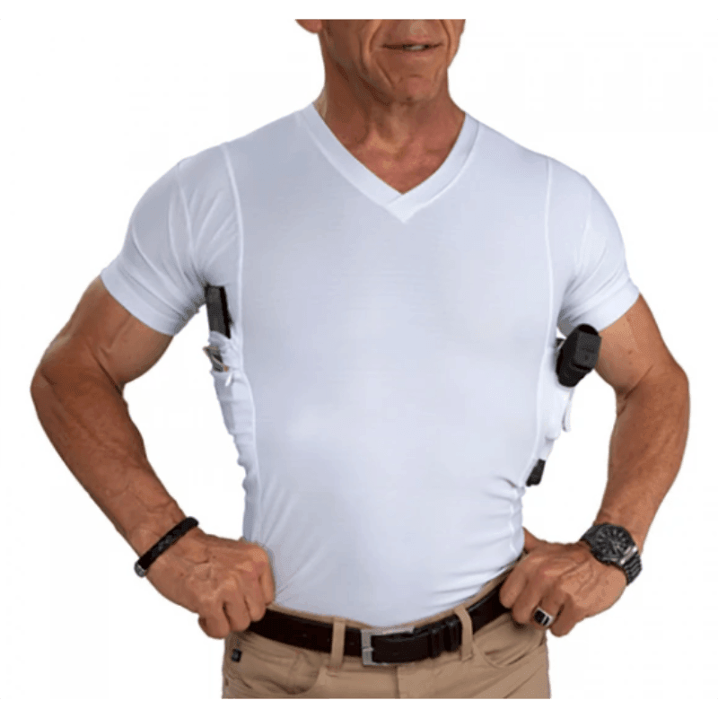 UnderTech Men's Executive Concealed Carry V-Neck Shirt (Bärsystem) från UnderTech Undercover. | TacNGear - Utrustning för polis och militär och outdoor.
